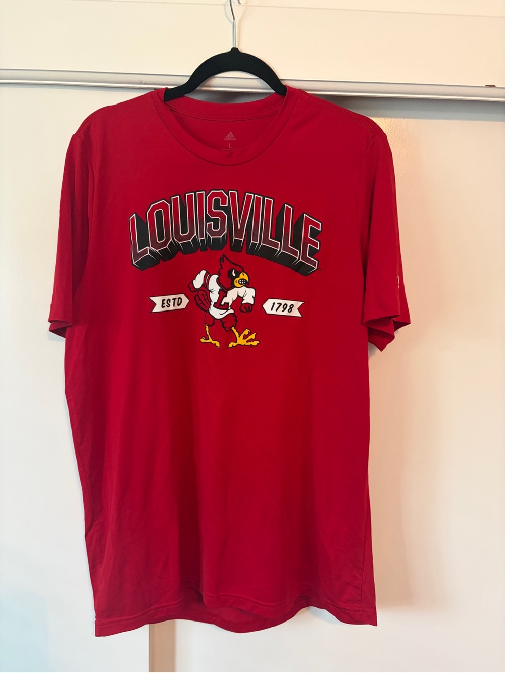 adidas Red Louisville Cardinals Graphic Tee